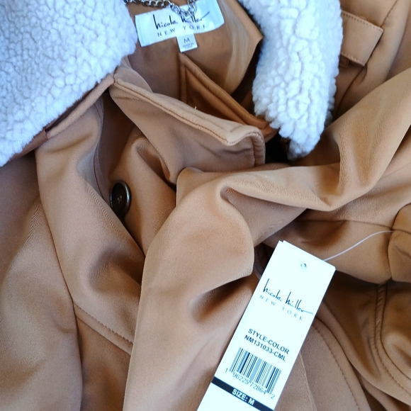 Trench Coat Removable Sherpa Collar Nicole Miller Soft Shell - Picture 5 of 5